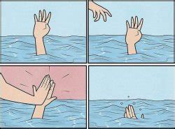 drowning meme template|person drowning meme.